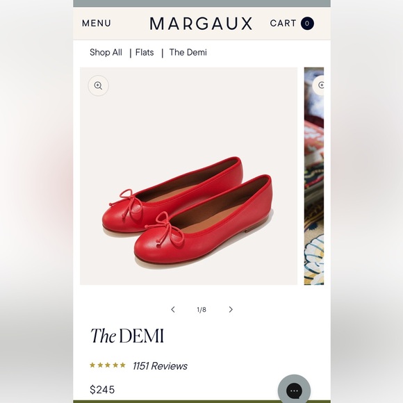 Margaux The Demi red ballet flats - Picture 6 of 10